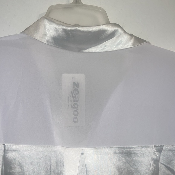 THE EMPOWER SHEER LONG SLEEVE BUTTON UP - Picture 6 of 7